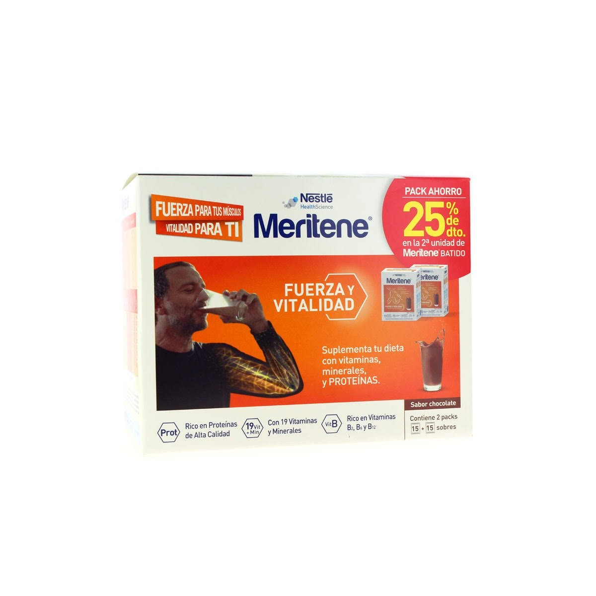 meritene chocolate 15 sobres