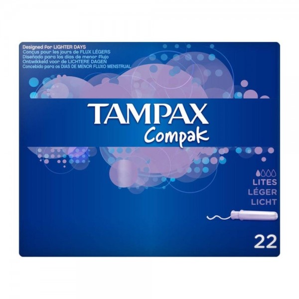 tampax compak lites tampones 22