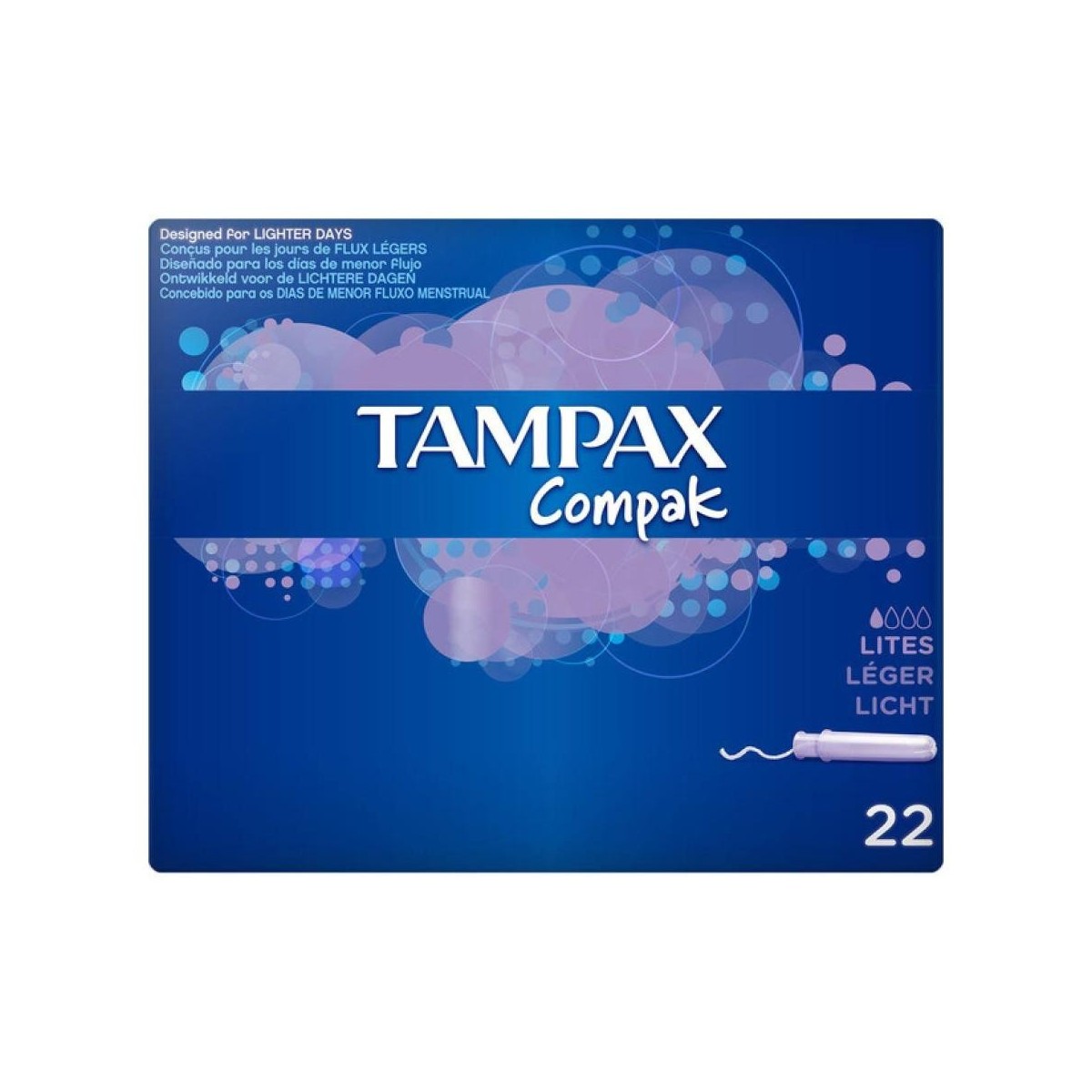 tampax compak lites tampones 22